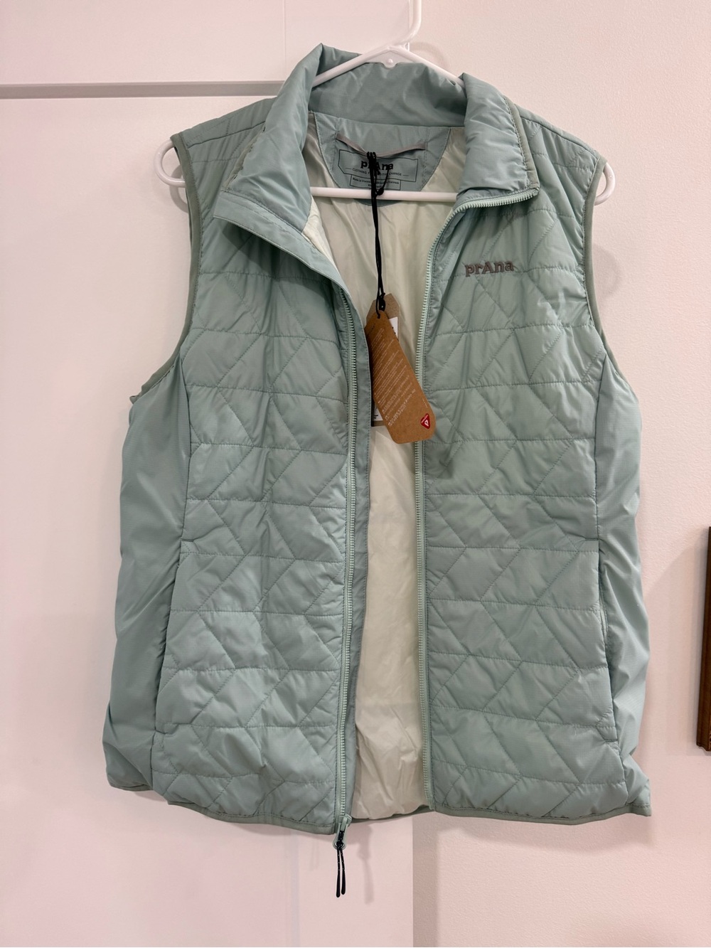 Prana Quilted Insulated Vest in Sage Green